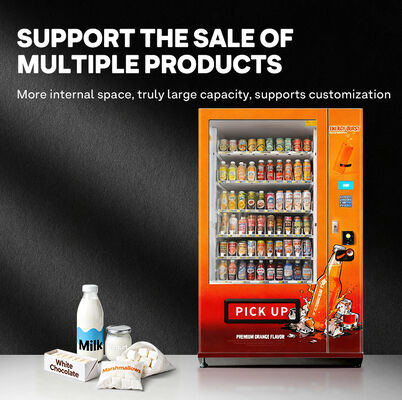 Mesin penjual minuman dan makanan ringan Haloo 21,5 inci dengan kapasitas 360, pintu kaca anti embun, kokoh dan tahan lama