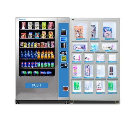 220V 60HZ Combo Snack Dan Soda Vending Machine 60W Power OEM