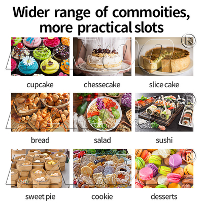 Sistem Angkat Kulkas Mesin Penjual Otomatis Cupcake Salad Mesin Penjual Makanan Segar Dengan Layar Sentuh 21,5 inci