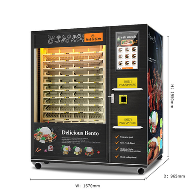 Mesin Penjual Makanan Hangat Sepenuhnya Otomatis Mesin Penjual Makanan Panas Microwave