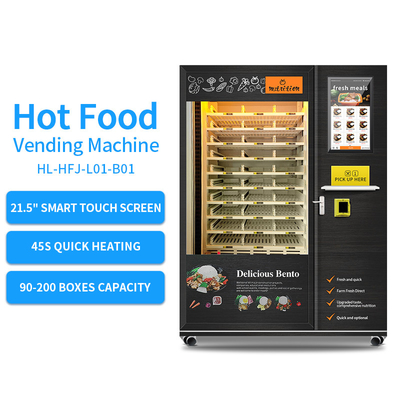 Mesin Penjual Makanan Hangat Sepenuhnya Otomatis Mesin Penjual Makanan Panas Microwave