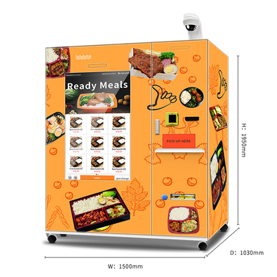 Mesin Penjual Makanan Beku Layar Sentuh Besar Mesin Penjual Makanan Beku Otomatis Sepenuhnya Dengan Pemanasan Cepat 45S