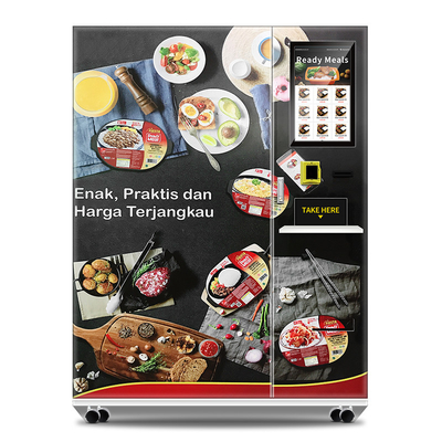 Mesin Penjual Makanan Beku Sepenuhnya Otomatis Mesin Penjual Makanan Siap Pakai dengan Fungsi Pemanasan