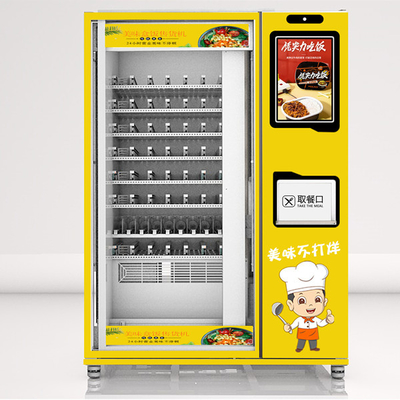 Mesin penjual otomatis kotak bento makan pagi sarapan tunggal microwave oven kotak bento penjual otomatis