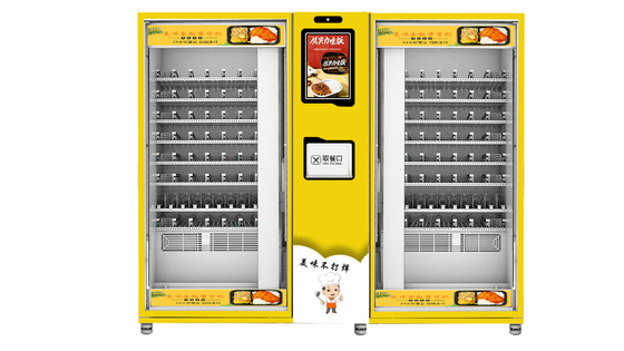 Mesin penjual otomatis kotak bento makan pagi sarapan tunggal microwave oven kotak bento penjual otomatis