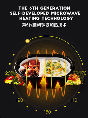 OEM ODM Microwave Mesin Penjual Makanan Panas dengan layar sentuh besar 49 inci untuk iklan