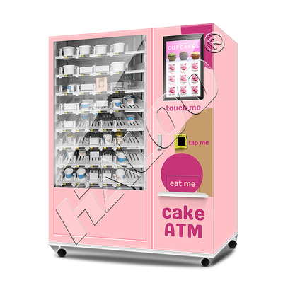 Produsen mesin penjual otomatis Haloo 21,5 Inci Iklan Smart layar sentuh Mesin penjual otomatis kue