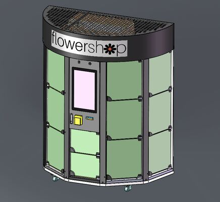 Halo 14-lattice Logo Kustom Mesin Penjual Bunga Hadiah Mesin Penjual Bunga dengan Fungsi Pendingin