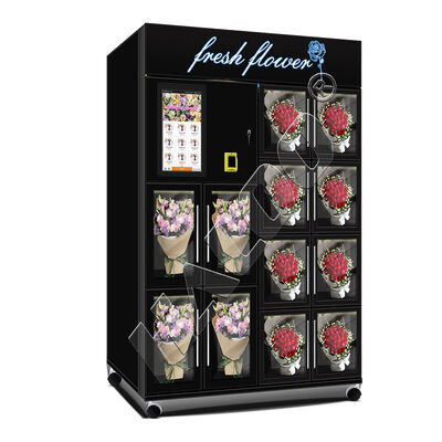 Pemasok Mesin Penjual Diri Haloo Smart Touch Screen Full Automatic Kiosk 12-lattice Customized Logo Hadiah Mesin Penjual Bunga