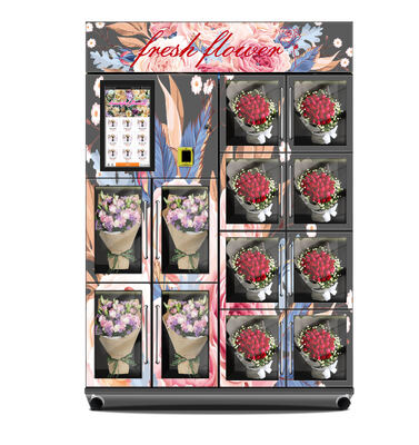 Pemasok Mesin Penjual Diri Haloo Smart Touch Screen Full Automatic Kiosk 12-lattice Customized Logo Hadiah Mesin Penjual Bunga