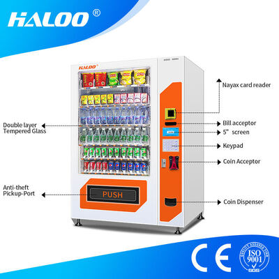 Galvanized steel vending machines for beverages and snacks are durable