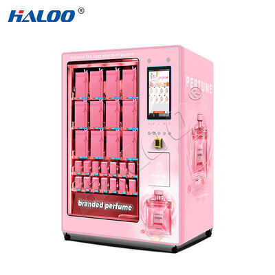 Haloo 21.5-inch Touchscreen Perfume Vending Machine with Double-Layer Explosion-Proof Glass and XY Receiving Platform
