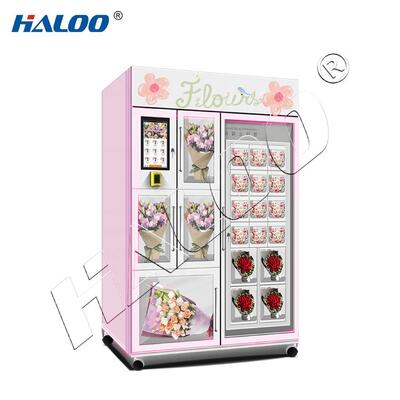 Haloo Vending Machine Supplie R20 Locker layar sentuh Mesin penjual bunga