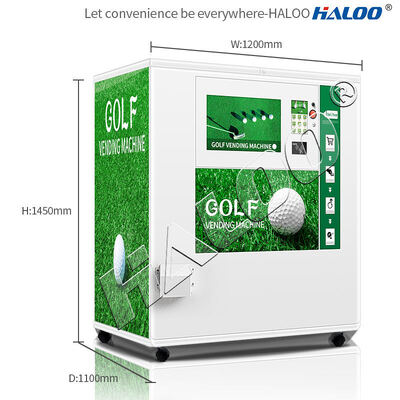 Haloo 22 inch advertising intelligent high-definition screen outdoor golf vending machine with large capacity automatic serve