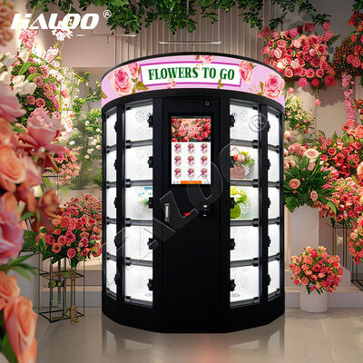 Haloo vending machine supplier 30 grid flower vending machine with cooling and humidification system, free customization of logo