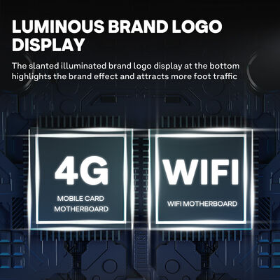 Halo 24 grid smart vending locker tebal galvanis lembaran cangkang luar dan tiga lapisan pintu kaca dengan sistem pendinginan