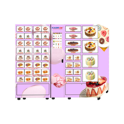 Kue Makanan Penutup Telur Mesin Penjual Loker Makanan Segar Dengan Layar Pendingin Dan Iklan