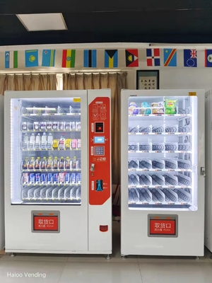 Mesin Penjual Minuman Dan Makanan Ringan Kombinasi HALOO Tinggi 1920mm