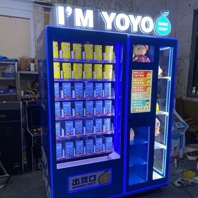 120W LED Hot Sale Mainan Lucu Dan Mesin Penjual Otomatis Kotak Beruntung Dengan Layar Sentuh 21,5 Inch