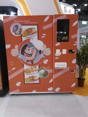 Mesin Penjual Makanan Cepat Saji Panas Mircowave Tunggal Daya 3500W OEM