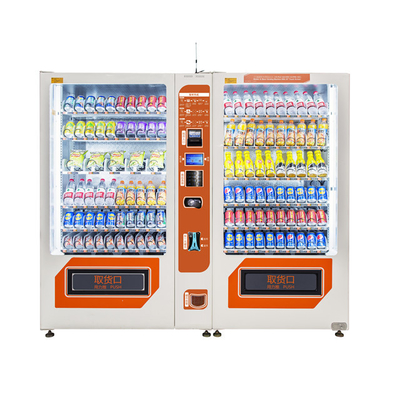 Mesin Penjual Makanan Ringan Dan Minuman Combo Mesin Penjual Otomatis Dingin
