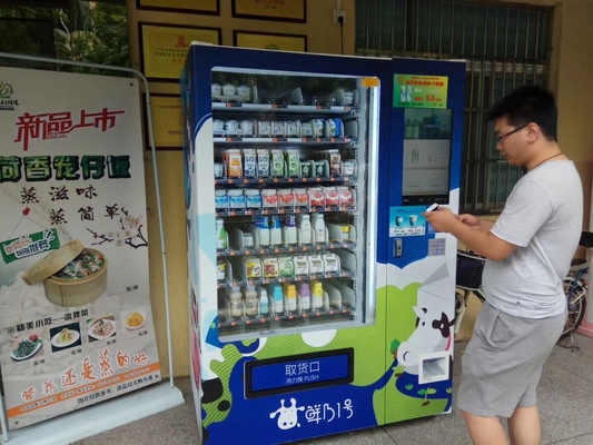 Combo Mesin Penjual Buah Segar OEM Dengan Jaringan Locker 4G