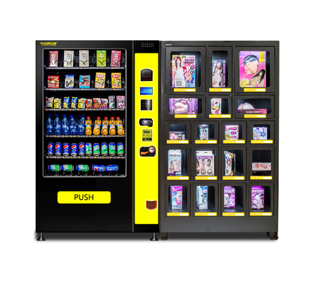 220V 60HZ Combo Snack Dan Soda Vending Machine 60W Power OEM