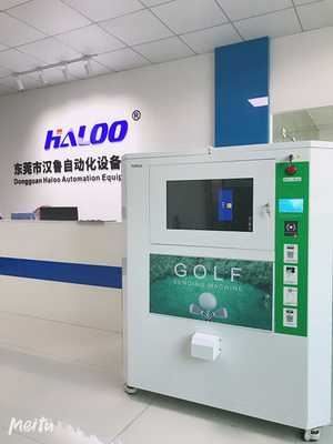 10000pcs Kapasitas Bola Dispenser Klub Golf Mesin Penjual Otomatis Dengan Layar Iklan 22 Inch