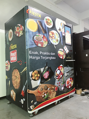 -18℃ Mesin Penjual Otomatis Beku Mesin Penjual Otomatis Makanan Beku Dengan Pemanasan Cepat 45s
