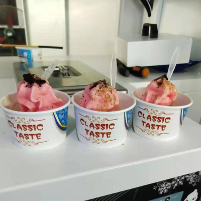 Mesin Penjual Otomatis Es Krim Lembut Membuat Cepat Dengan Lampu Warna-warni LED Yang Menarik Dan Kotak Lampu LED