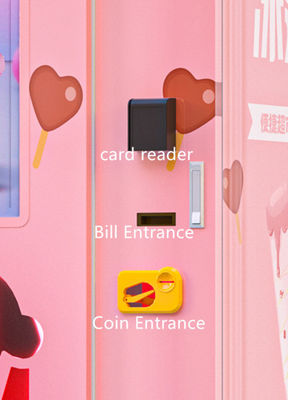 Mesin penjual otomatis es krim lembut luar ruangan Halo dengan layar sentuh 32 inci dan fungsi pembersihan otomatis